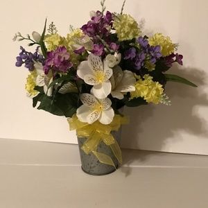 Tin Vase Floral Arrangement